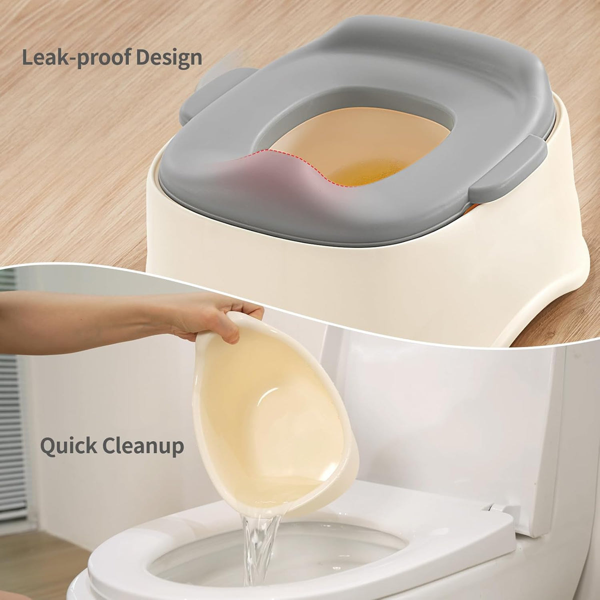 Toddler Toilet Training Potty, 3-in-1 Kids Potty Training Toilet Toddler Potty Seat for Boys & Girls