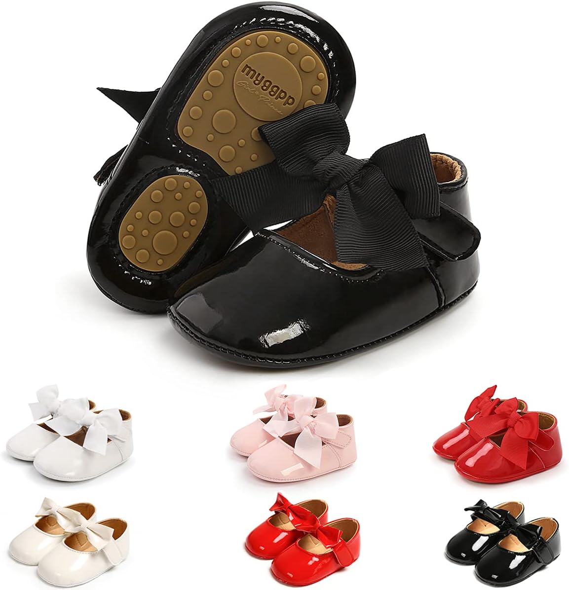 Baby Shoes Mary Jane Flats Non Slip Soft Sole Infant Toddler Sneakers First Walkers Party Christmas Dress Shoes