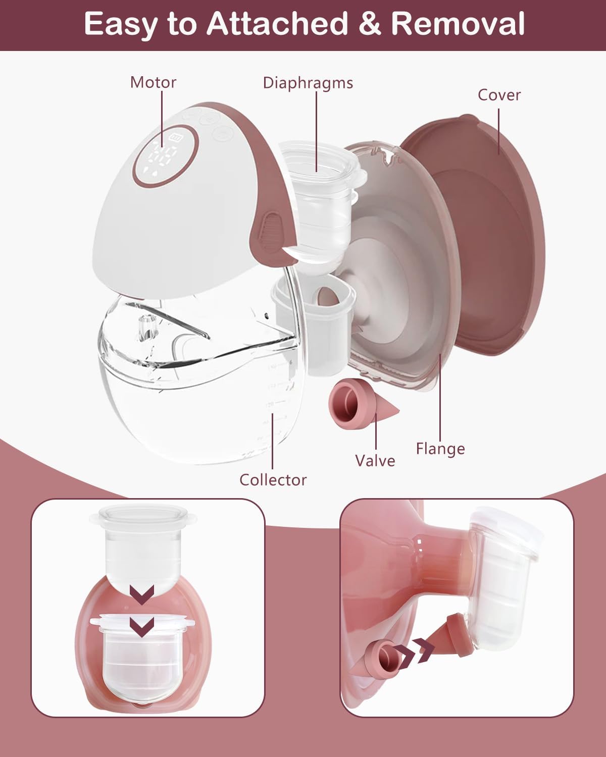 8PC Duckbill Valves for Momcozy M6/M5/V1/V1 Pro/V2/V2 Pro Breast Pump, Replace for Momcozy Pump Parts Valve,Breastfeeding Essentials, Not Original Parts, 8PC Red Valves