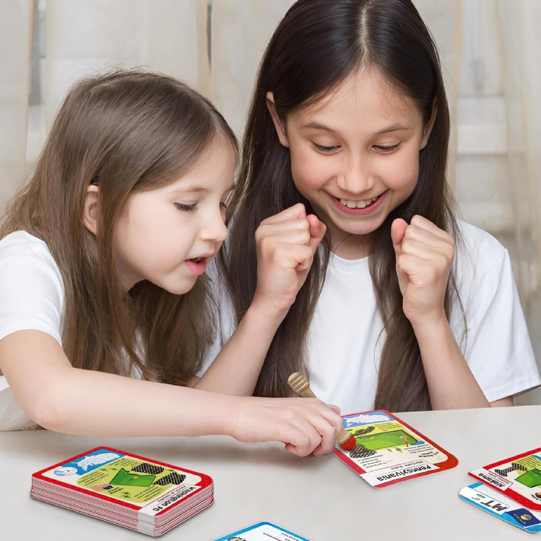 Imagimake Mapology USA Flash Cards | Learn United States Along with Flags and State Shapes | Ages 8-12 | Foam Jigsaw Puzzle, Fun Facts, Educational Toy for Kids | Gift for Christmas and Birthdays