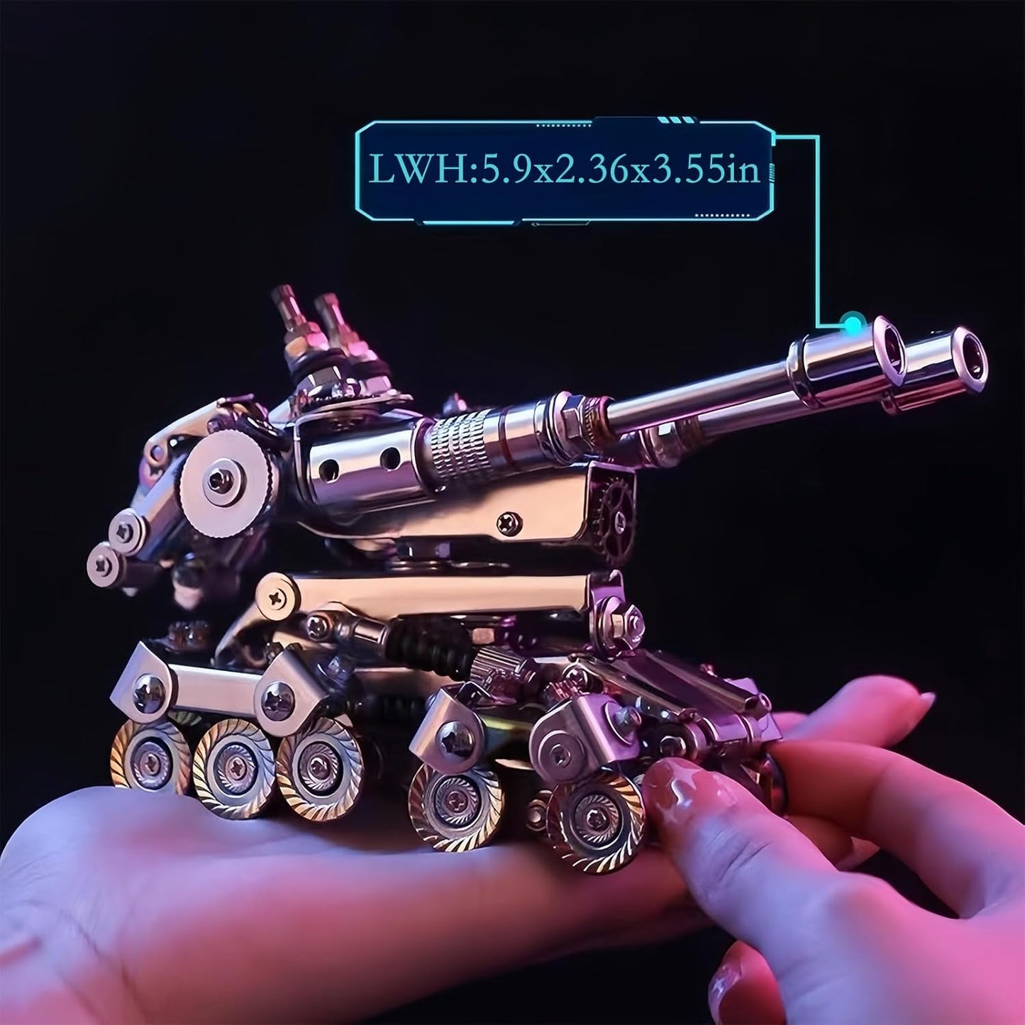 3D Metal Puzzle for Adults,Tank Puzzle Building Set,3D Metal Model Kit, Brain Teaser Puzzles DIY Assembling for Stress Relief - High end Men's Gift