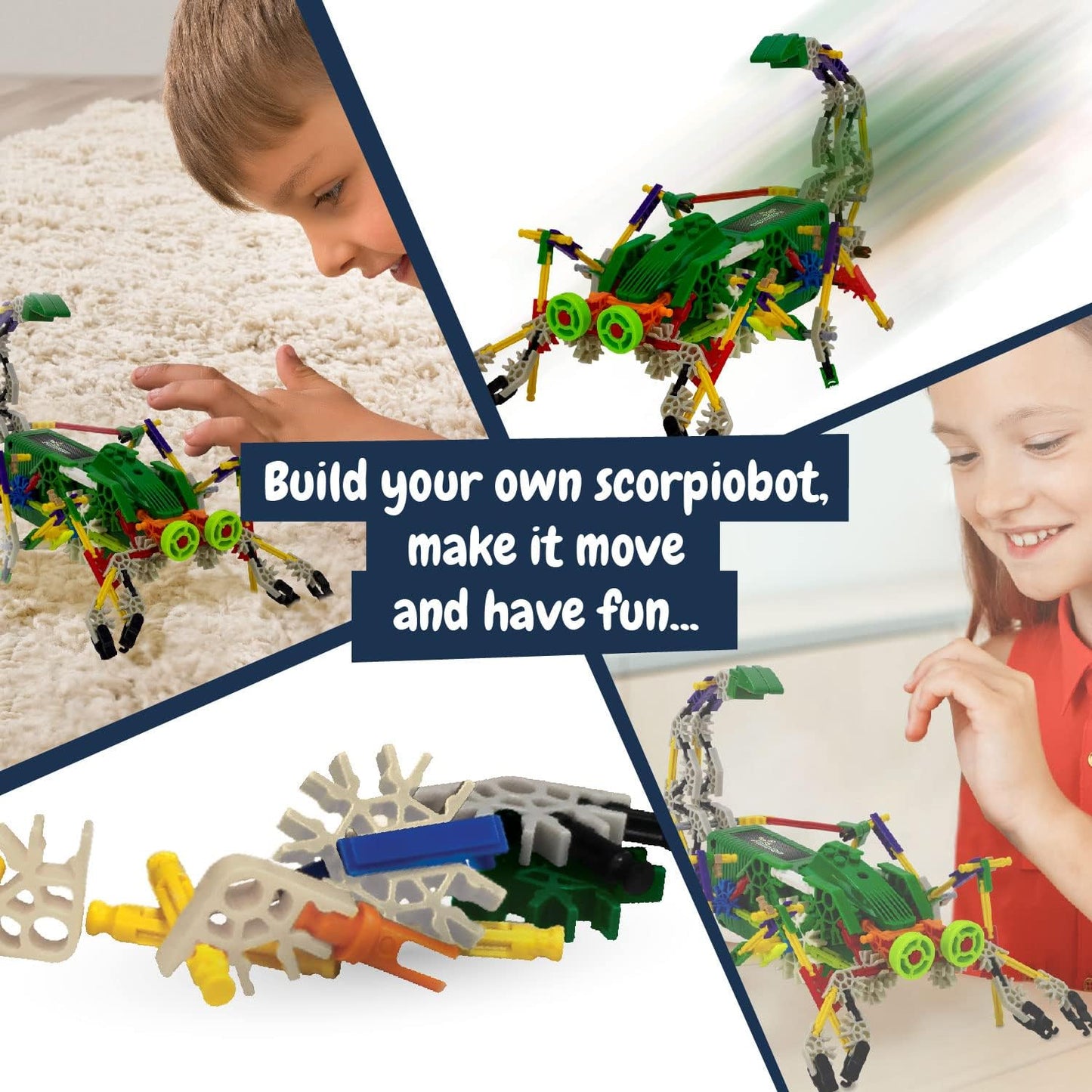 Science4you Scorpiobot Robotics Kit for Kids - Building Robot Toys for Kids 8-12 Year olds,161 Pieces, Stem Building Games, Gift for 8+ Year Olds Boys and Girls