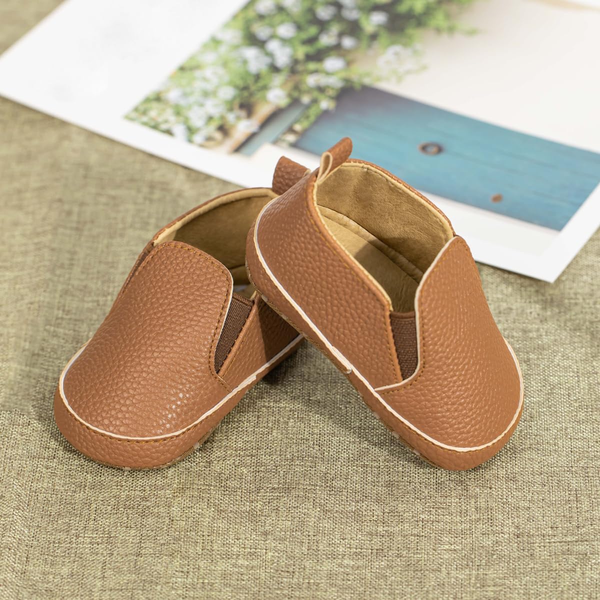 Morbido Infant Baby Boys Girls Canvas Sneaker Toddler Slip On Anti Skid Newborn First Walkers Candy Shoes for 0-18 Months