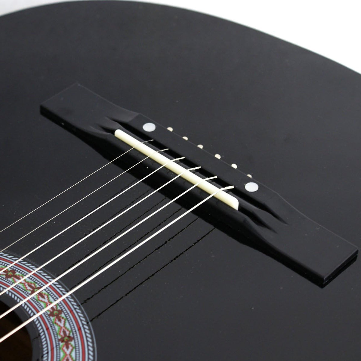ZENY Beginners 38 inch Acoustic Guitar Package Kit for Right-handed Starters Music Lovers w/ Case, Strap, Pitch Pipe and Pick (Black)