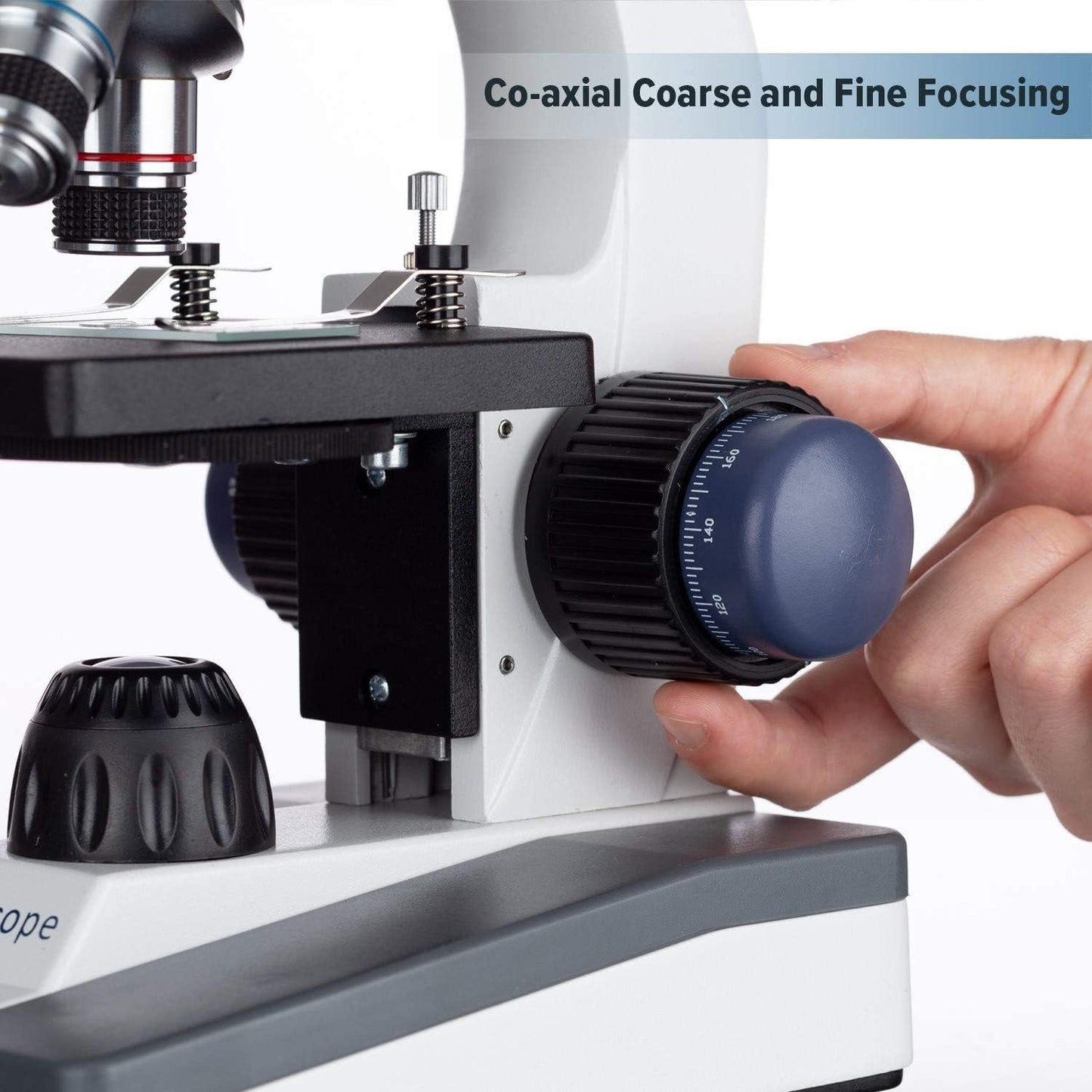 AmScope M150C-SP14 40X-1000X Portable Student Microscope with Slide Preparation Kit