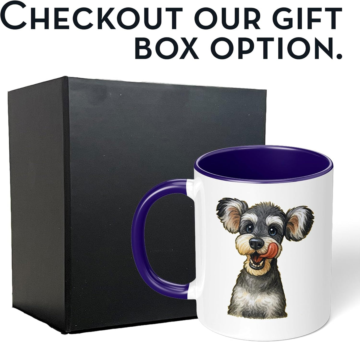 Personalized Coffee Mug, Custom Photo Caricature Gift, Funny Customized Coffee Gift for Men & Women, Custom Mugs with Pictures, Navy 11oz Father's Day Mug