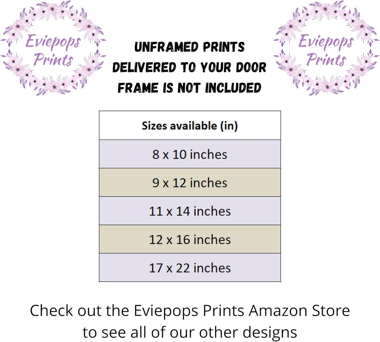 Safari Animals Set of 6 Unframed Poster Prints for Baby Girls Nursery Bedroom Playroom, Personalized Name, Choice of 12 Animals, Pink Purple (12x16)