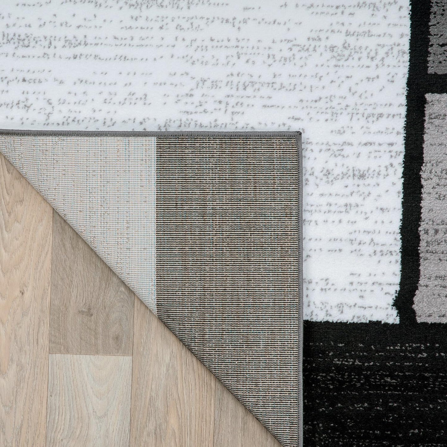Rugshop Contemporary Modern Boxes for Home Office,Living Room,Bedroom,Kitchen Non Shedding Runner Rug 2'7" x 10' Gray