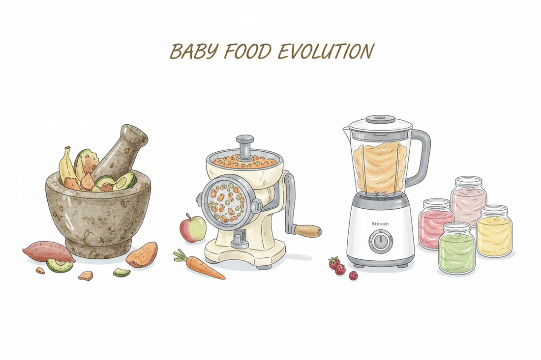 From Mortar and Pestle to Steam-and-Blend: The History of Making Baby Food