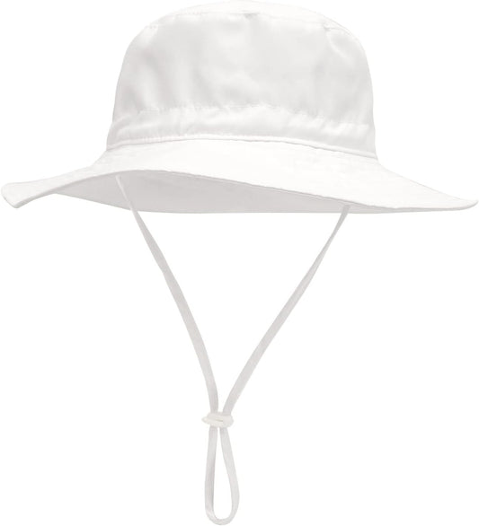 Baby Sun Hat Toddler Beach Swim Hats UPF 50+ Summer Bucket Hat Kids Infant Wide Brim Adjustable Sun Hat for Baby Boy Girls