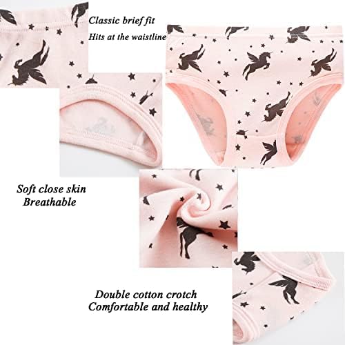Hahan Girls Soft Panties Toddler Girls Cotton Underwear Kids Briefs