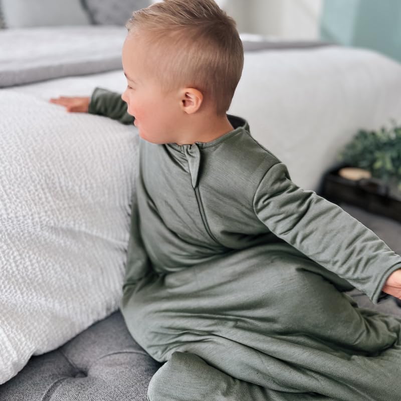GUNAMUNA Unisex Long-Sleeve Sleep Sack, Wearable Sleep Bag for Babies and Toddlers, Soft Rayon, 1.0 TOG, 3 to 36 Months