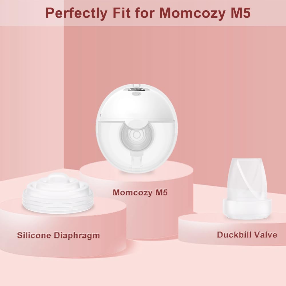 6pcs Silicone Diaphragm Only Compatible with Momcozy M5 Wearable Breastpump, Mom Cozy M5 Breastfeeding Essential Accessories, for Momcozy Breast Pump Replacement Parts