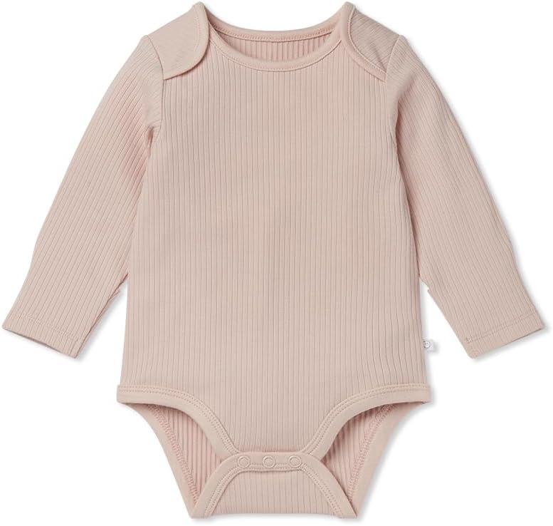 MORI Baby Unisex Long Sleeve Bodysuit Viscose from Bamboo and Organic Cotton - Comfortable Toddler Romper for Boys and Girls