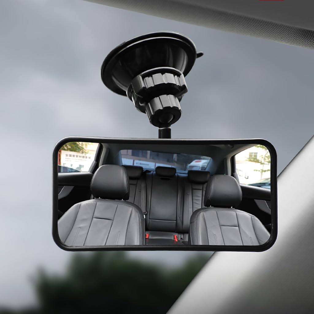 Suction Cup Baby Mirror For Car,360° Adjustable Car Seat Mirror Rear Facing Infant, See All Passengers in the Backseat, Rear View Mirror Accessories