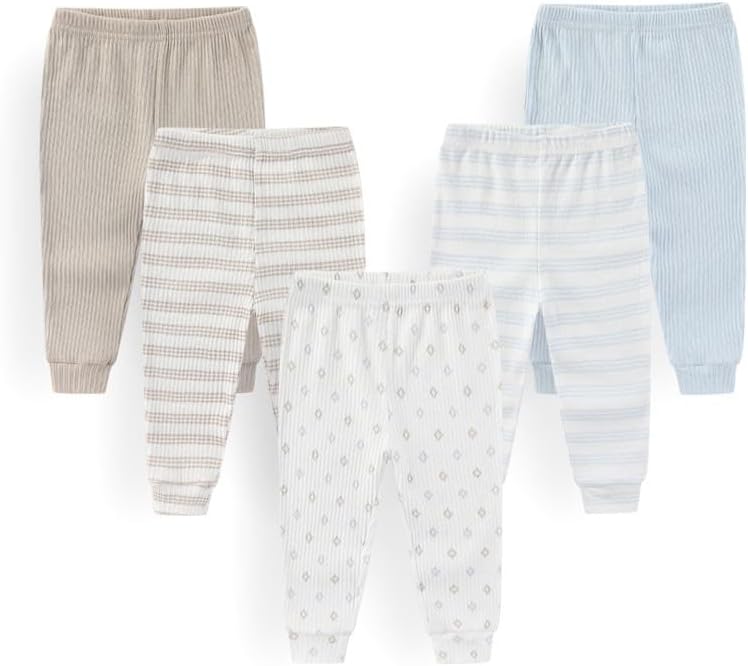 Unisex Baby Boy Girl Pants Sets Cotton Soft Infants Bottoms Casual 5 Pack 0-12 Month Babies' Leggings