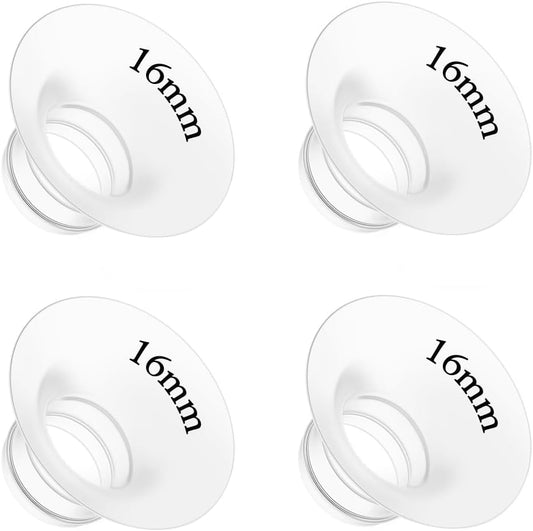 4Pcs Flange Insert 16mm Compatible with Momcozy M5/M9/M6/V2 Pro/V2 pro/S12 Pro/S9 Pro/Spectra/Medela/eufy/Elvie/Lansinoh/Paruu P10 Breast Pump,and Most 24mm Shields