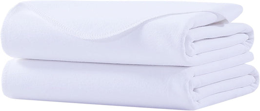 Washable Underpads, 34" x 36" (Pack of 2) Extra Heavy Absorbency ,100% Waterproof Mattress Protector,Flannel Cotton Underpads for Kids, Adults,Pets,Bed, Couch, Sofa, Floor,Home