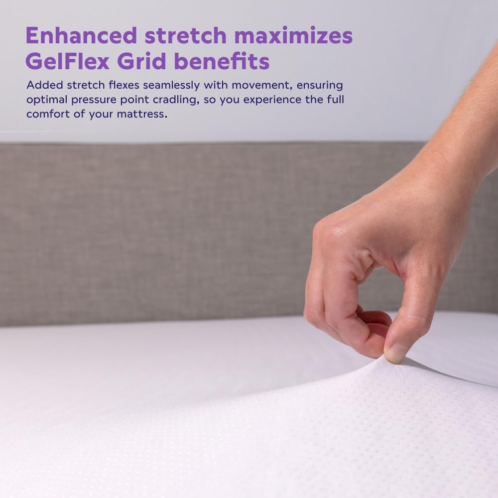 Purple Deep Pocket Waterproof Mattress Protector - Split King Size, Fits Mattresses 15.5" - 20" - Durable Protection with Comfort-First Design for All Mattress Types