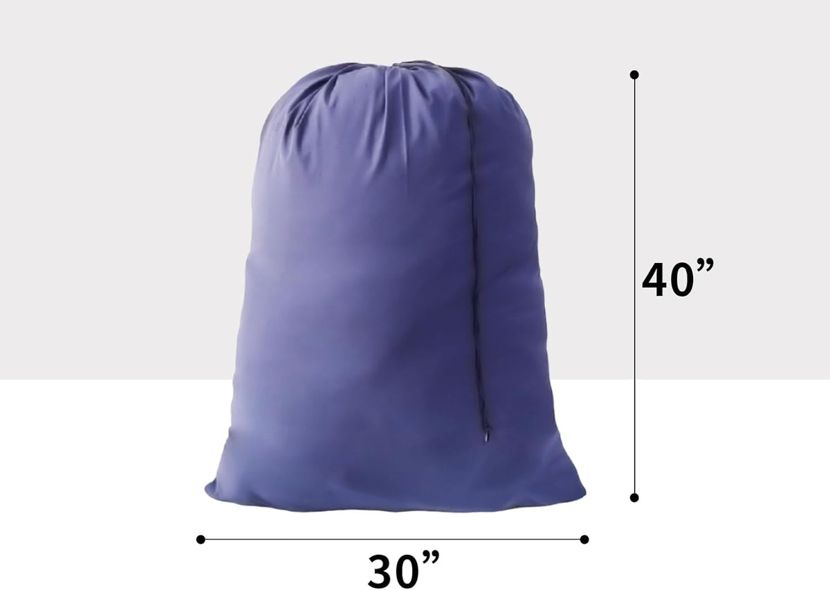 Extra Large Laundry Bag 3 Pack Travel Laundry Bags Dirty Clothes Organizer with Drawstring Closure, 30"x40", for college, dorm and apartment (Blue)