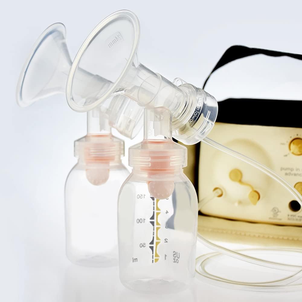 Maymom Breast Pump Kit Compatible with Medela Pump in Style Advanced Pump; 2xTwo-Piece 17mm Breastshield, 2 Valve, 4 Membrane, 2 Replacement Tubing; Replacement Part for Medela Shield, Medela Valve