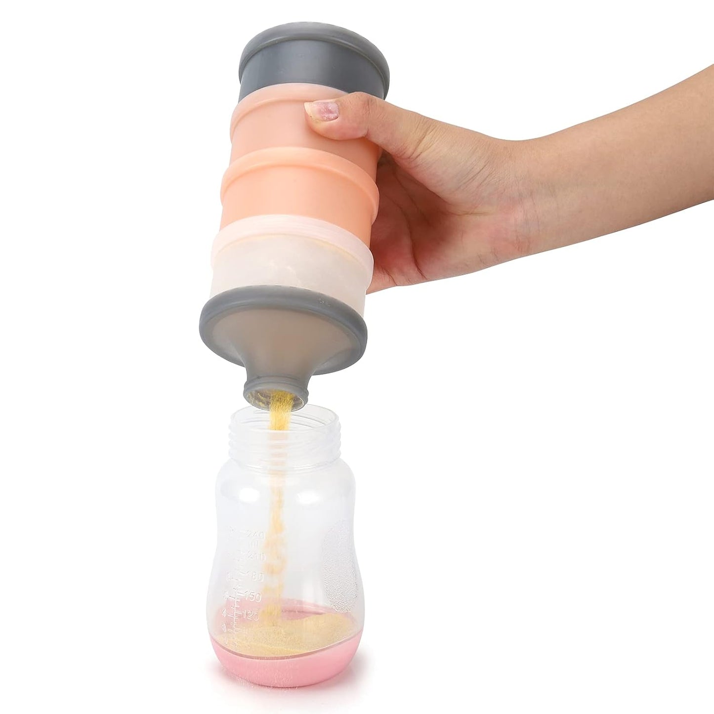 Accmor 3 Pack Baby Formula Dispenser On The Go, Stackable Formula Dispenser Formula Container to Go, Non-Spill Portable Milk Powder Kids Snack Storage Container, BPA Free