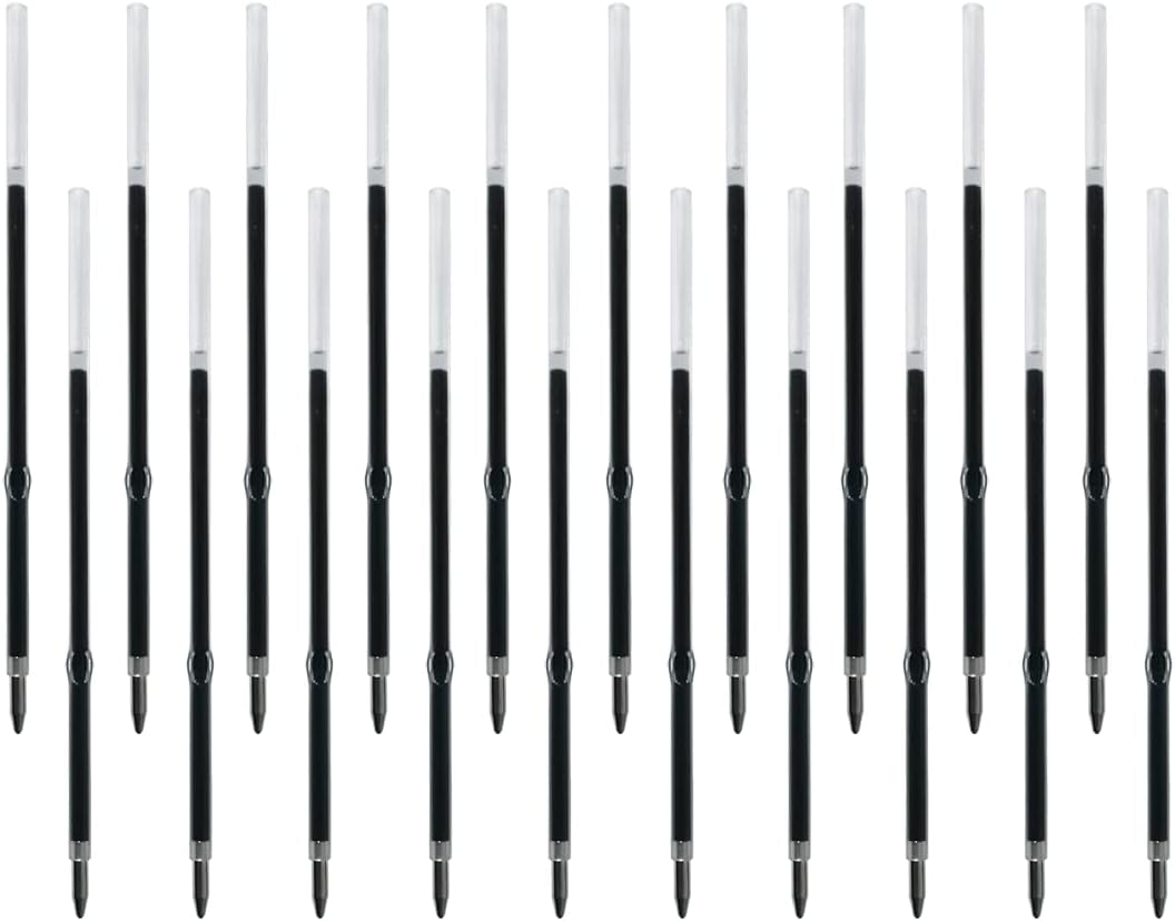 Ballpoint Pen with Stylus Tip, Soft Touch Click Pen, 2 in 1 Metal Pens, Medium Point(Black refills - 20 pcs)…