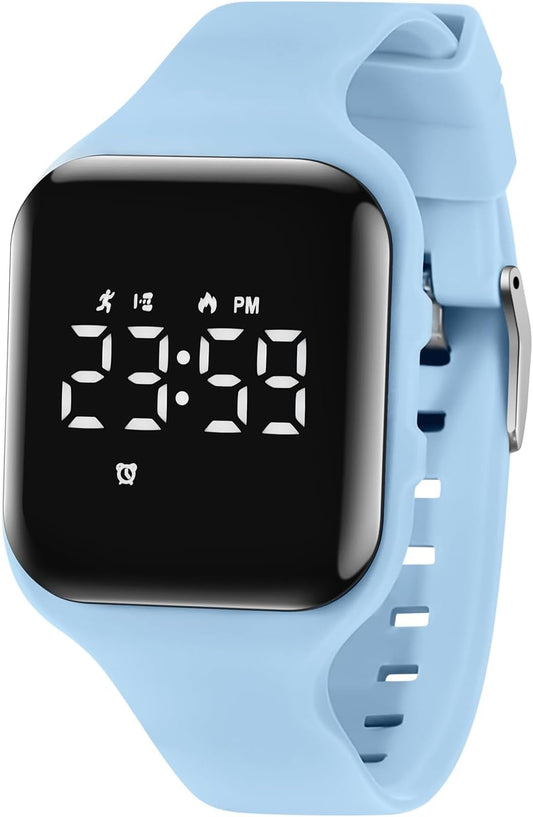 Kids Watches for Girls Boys Digital Sport Watch with Step Counter Pedometer Vibration Alarm Clock, No App Waterproof Fitness Tracker Kids Watch Boys Girls Teens Students Ages 5-16