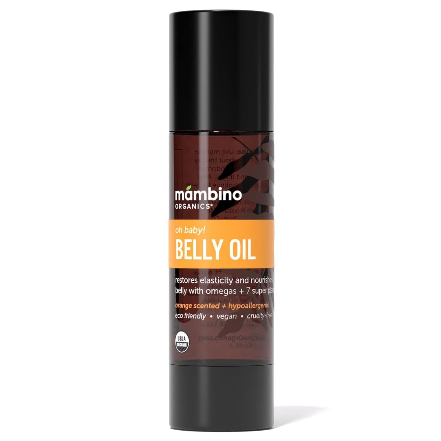 Mambino Organics Oh Baby! Belly Oil – Organic Elasticity Serum with Egyptian Calendula, Vietnamese Tamanu & Dutch Shea – Pregnancy Oil for Stretch Marks – Vegan Cruelty-Free Maternity Care, 2 fl oz