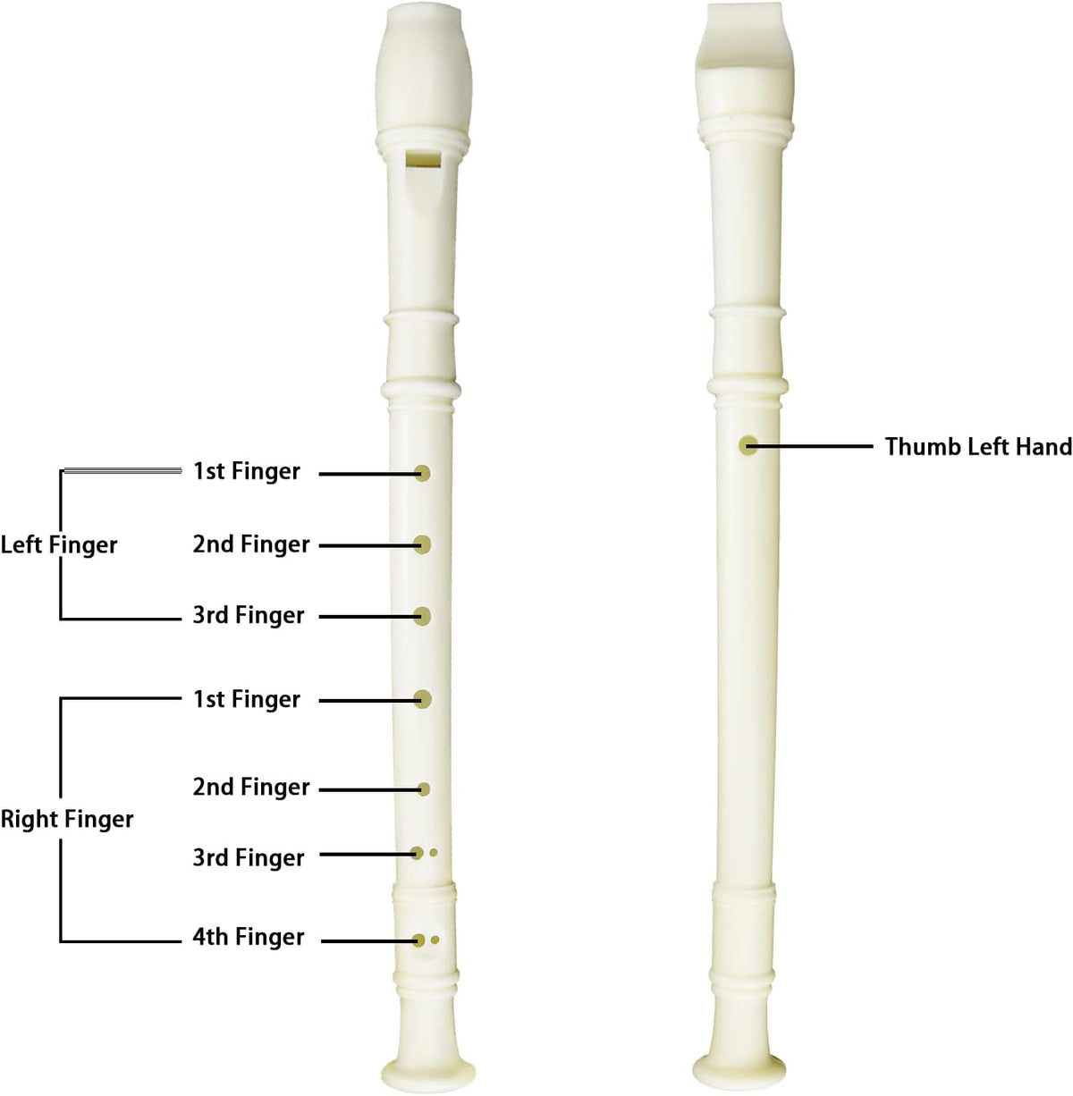 3 Pack 8 Hole Soprano Recorders Descant Flute With Cleaning Rod German Style for Beginner Graduation or Back to School Gift (blue, pink, white)