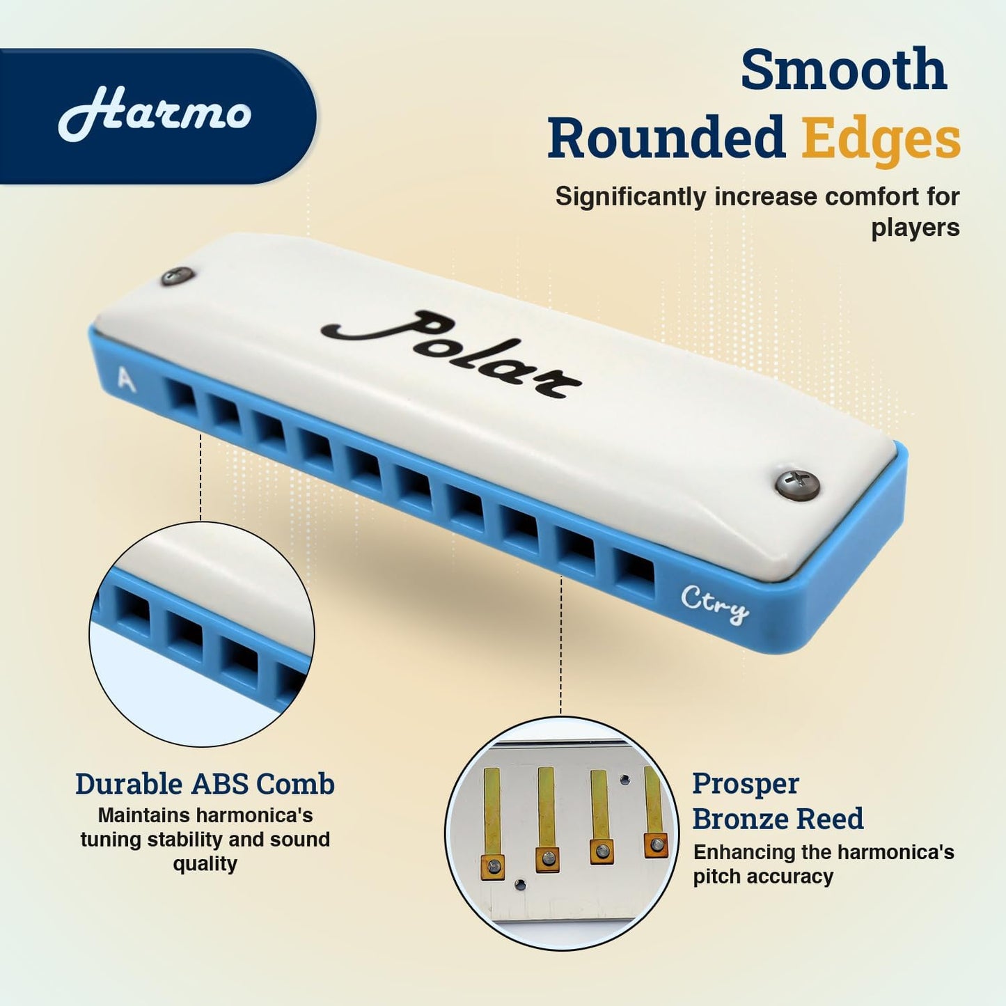 Harmo Polar Super Country harmonica - F