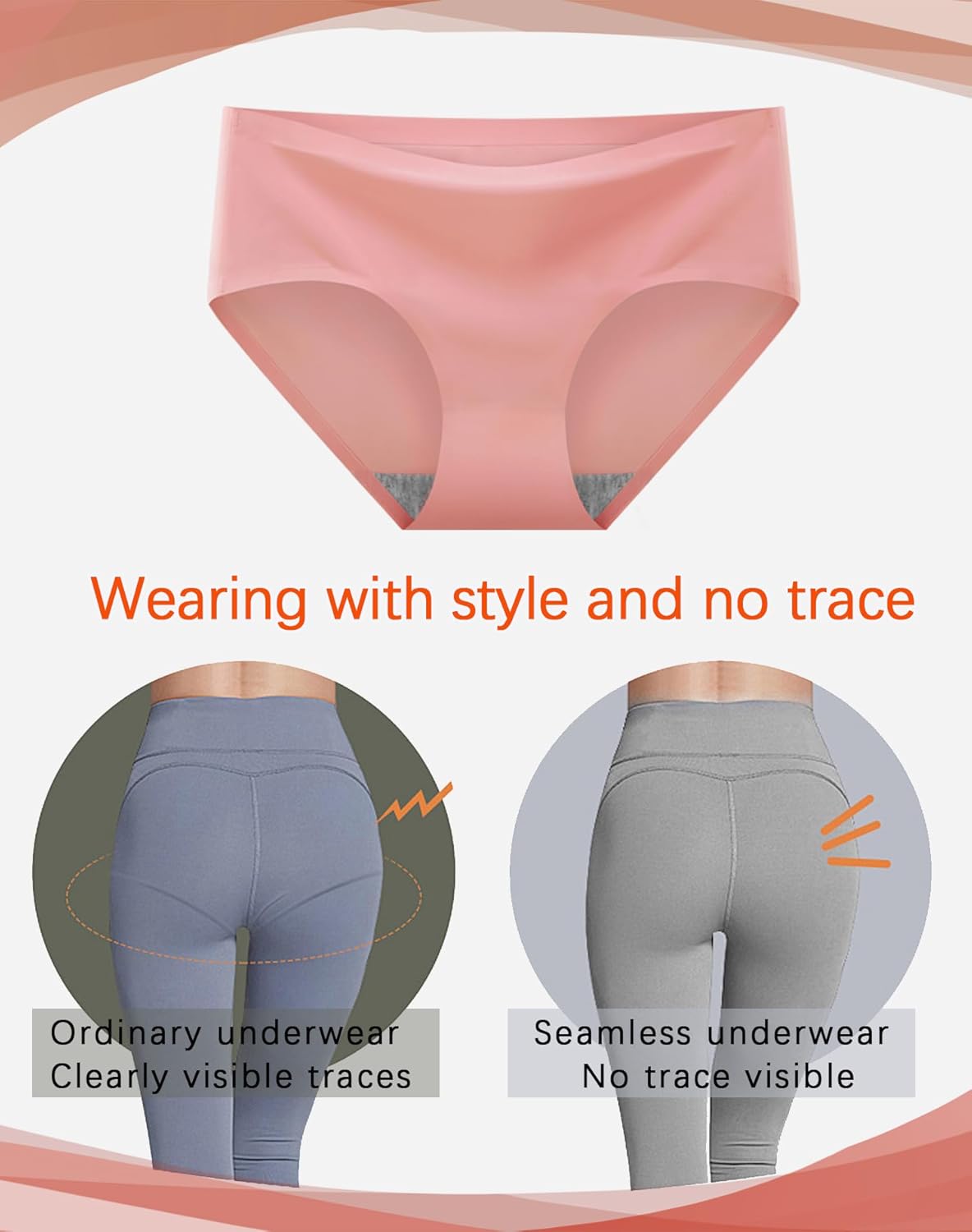 Finihen Teen Girls Underwear Seamless Big Girls Panties No Show Multipack.