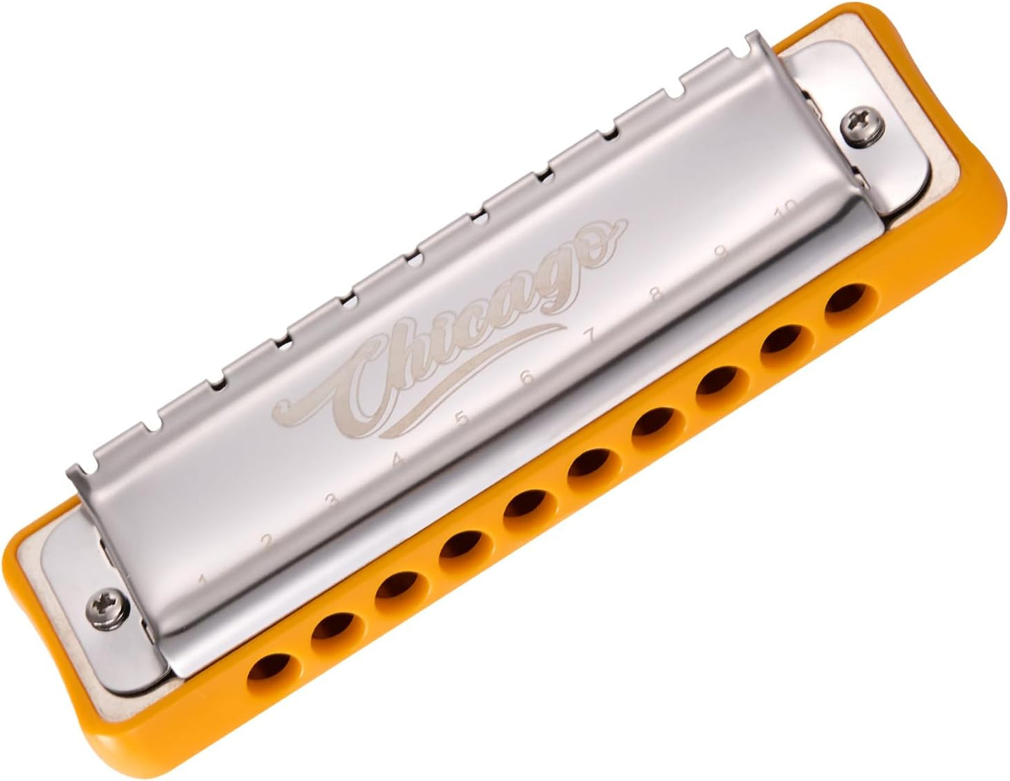 Harmonica JDR Blues Key of G 10 Holes 20 Tones Harps Armonica for Adults Kids Professional Beginners Mini Mouth Organ with Case Chicago