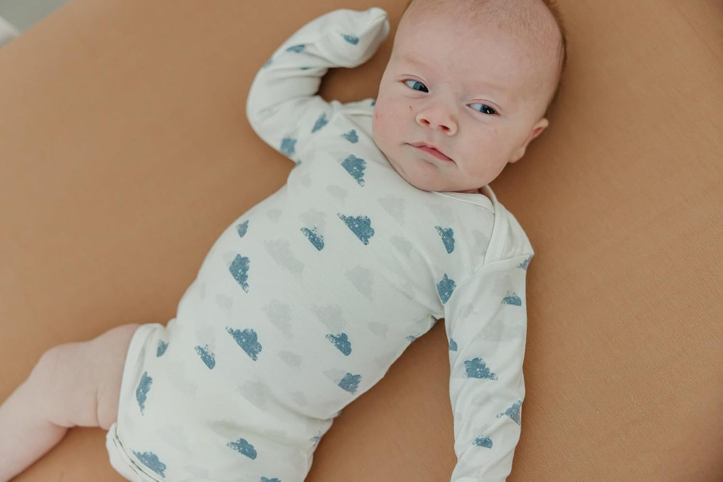 Copper Pearl Long Sleeve Bodysuit Baby: Ultra Soft Baby for Newborns, Boys, and Girls - Stylish, Comfortable, Overlap Shoulders, Premium Knit Fabric - 6-12 Months, Dream