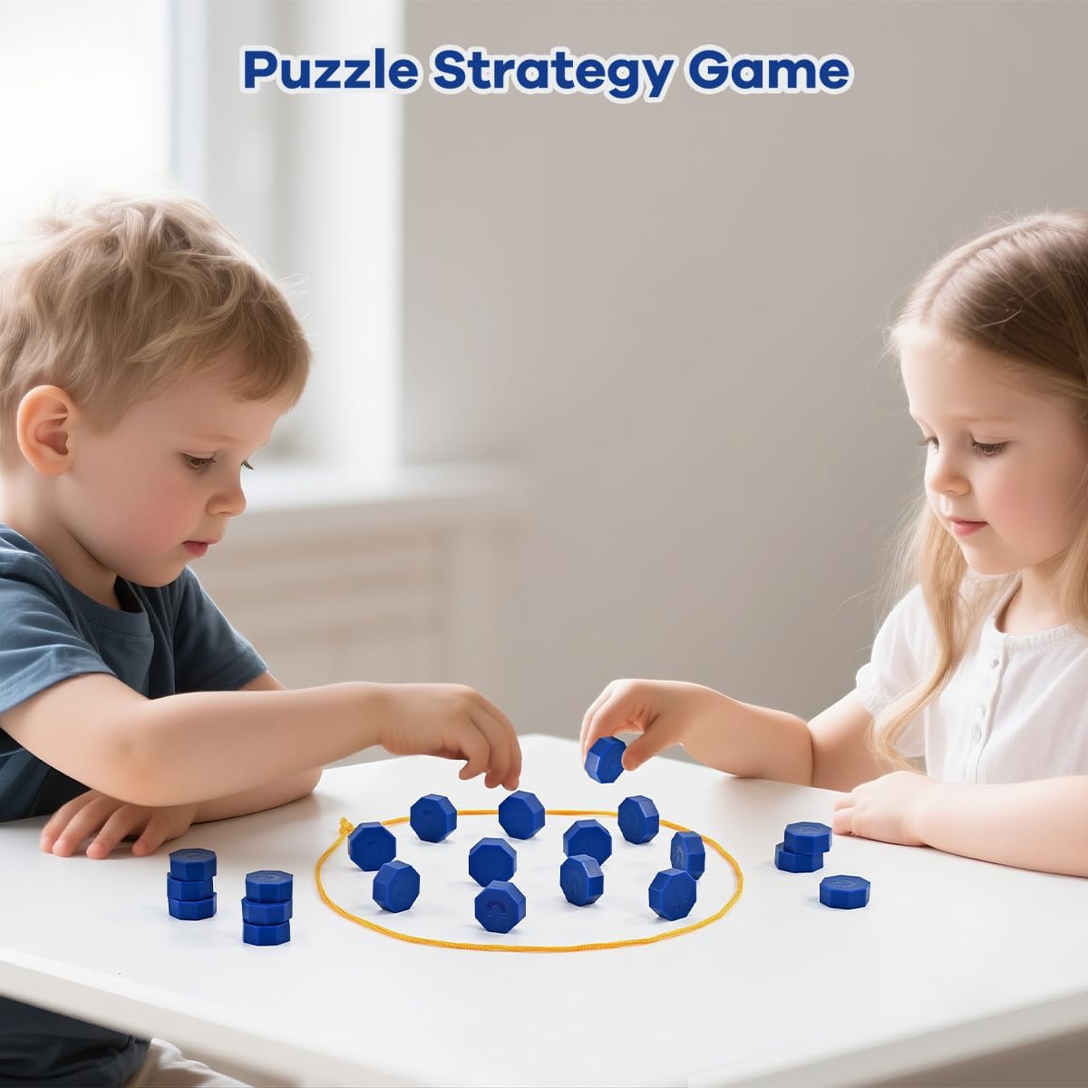 Magnet Game with String, Magnetic Chess Game for Family & Party & Travel & Camping - Puzzle Strategy Games, 2 Player Games for Kids & Adults