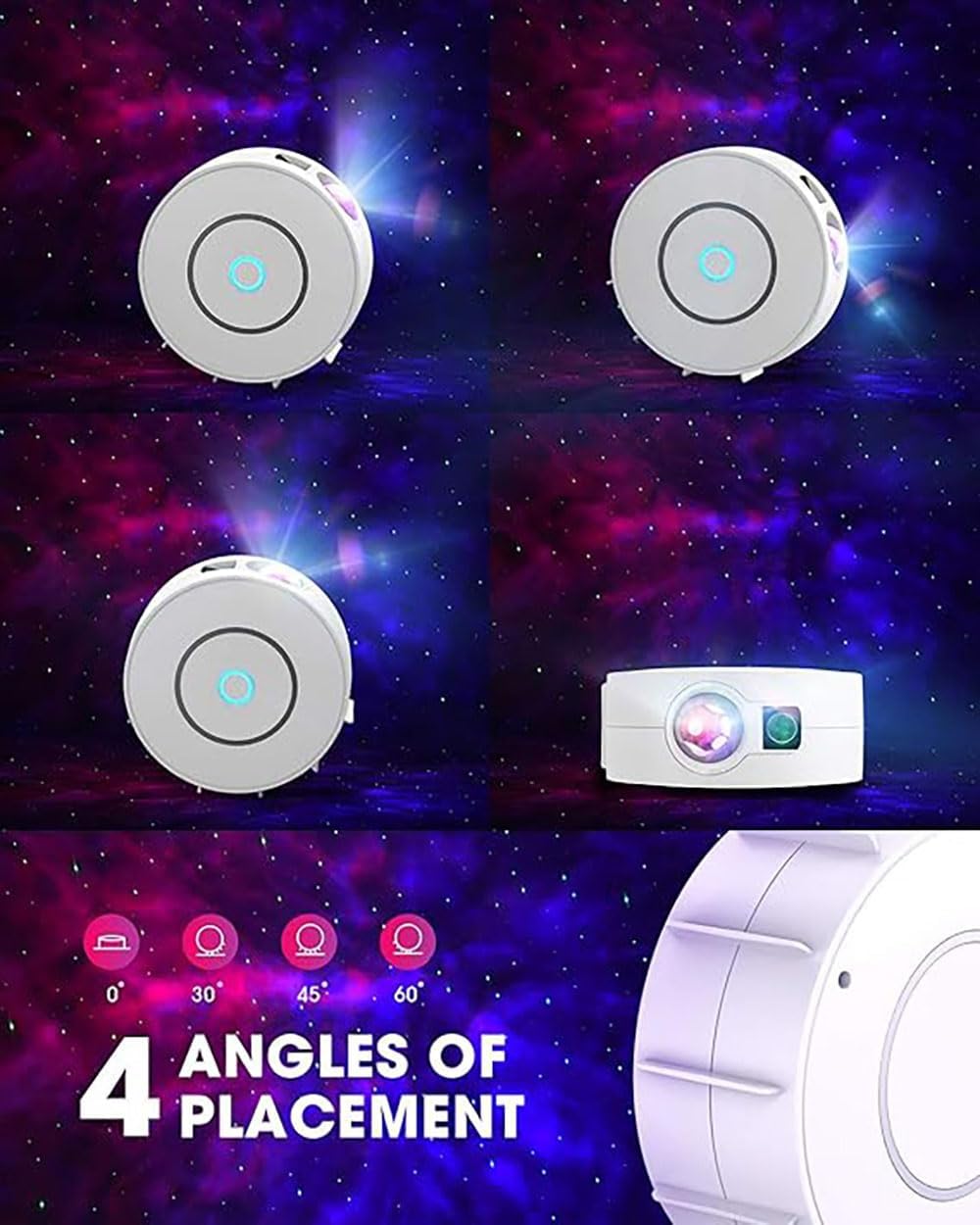 Galaxy Projector for Bedroom, Star Projector,Smart APP Memory Setting, Compatible with Alexa & Google Home, for Kids Adults Bedroom,Room Decor,Game Room,Party (Yellow Star+Remote)