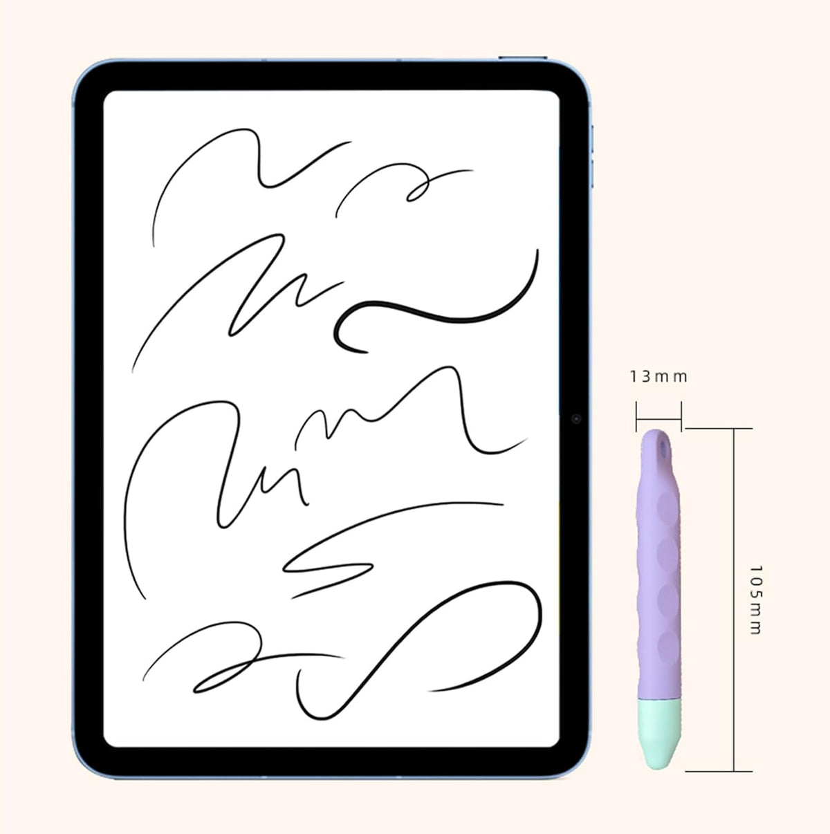 Kid-Friendly Tablet Stylus with Tether, 2 Pack of Pink and Purple Kids Stylus Pen for iPad, Fire Tablet, All AMZ Fire Kids and Kids Pro, Sufface Tablets, Samsung Tablets and All Touch Screen Devices