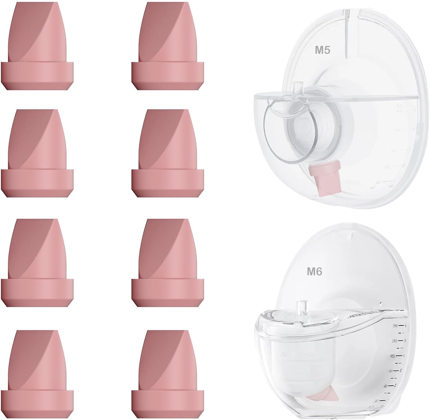 8PC Duckbill Valves for Momcozy M6/M5/V1/V1 Pro/V2/V2 Pro Breast Pump, Replace for Momcozy Pump Parts Valve,Breastfeeding Essentials, Not Original Parts, 8PC Red Valves