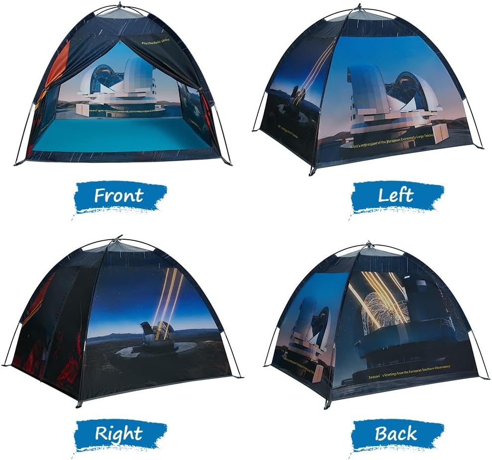 Magnetic Kids Play Tent - 61'x61'x45' Imaginative Popup Dome Playhouse for Kids Indoor/Outdoor Fun - Observatory Space Theme