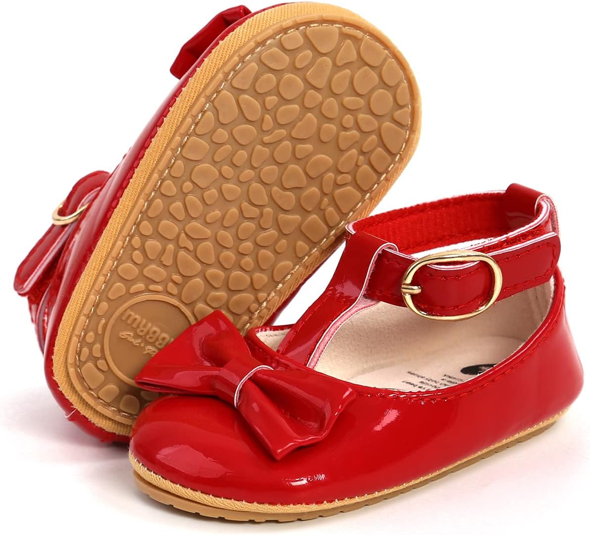 Baby Shoes Mary Jane Flats Non Slip Soft Sole Infant Toddler Sneakers First Walkers Party Christmas Dress Shoes