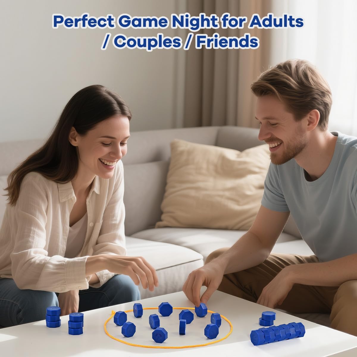 Magnet Game with String, Magnetic Chess Game for Family & Party & Travel & Camping - Puzzle Strategy Games, 2 Player Games for Kids & Adults