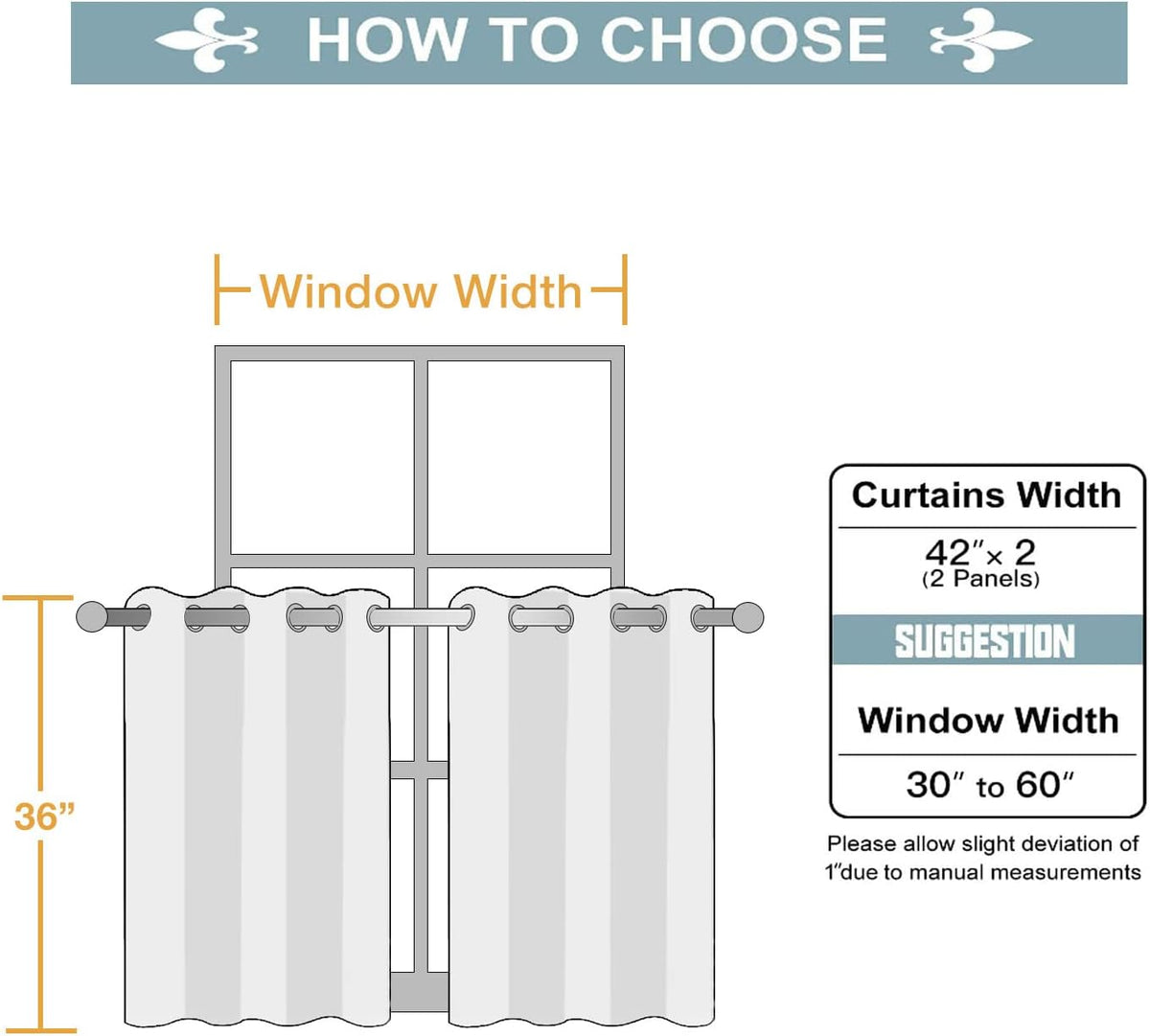 ChrisDowa Small Window Curtains for Kitchen and Bedroom - Grommet Short Thermal Insulated Room Darkening Curtains (2 Panels, Forest Green, 42 x 36 Inch)