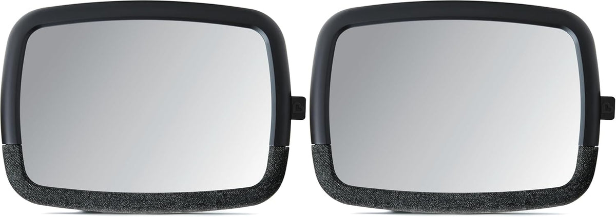 Munchkin Baby Car Mirror for Rear Facing Car Seats, Pivot 360 Baby in-Sight Adjustable Auto Mirror, Black, 2 Pack