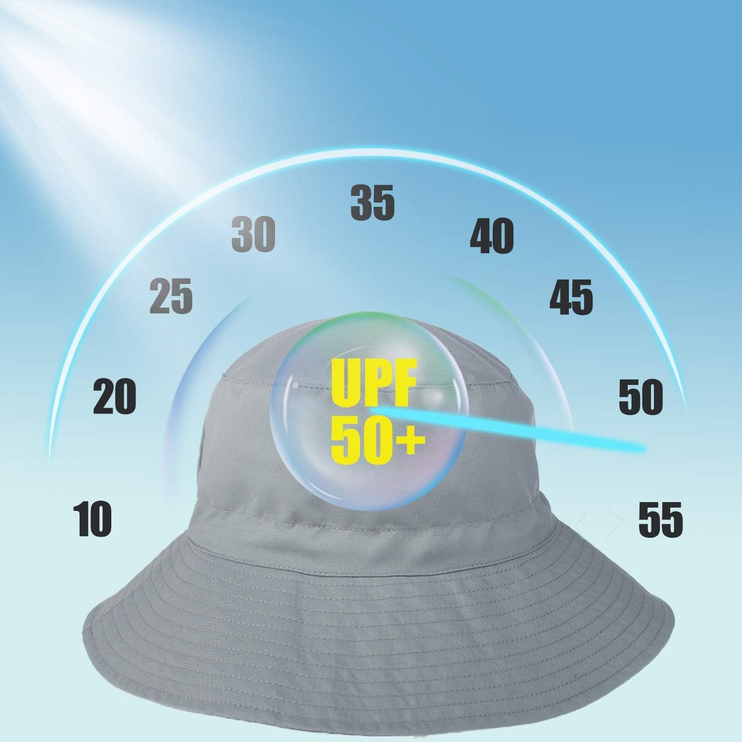 Baby Sun Hat Toddler Beach Swim Hats UPF 50+ Summer Bucket Hat Kids Infant Wide Brim Adjustable Sun Hat for Baby Boy Girls