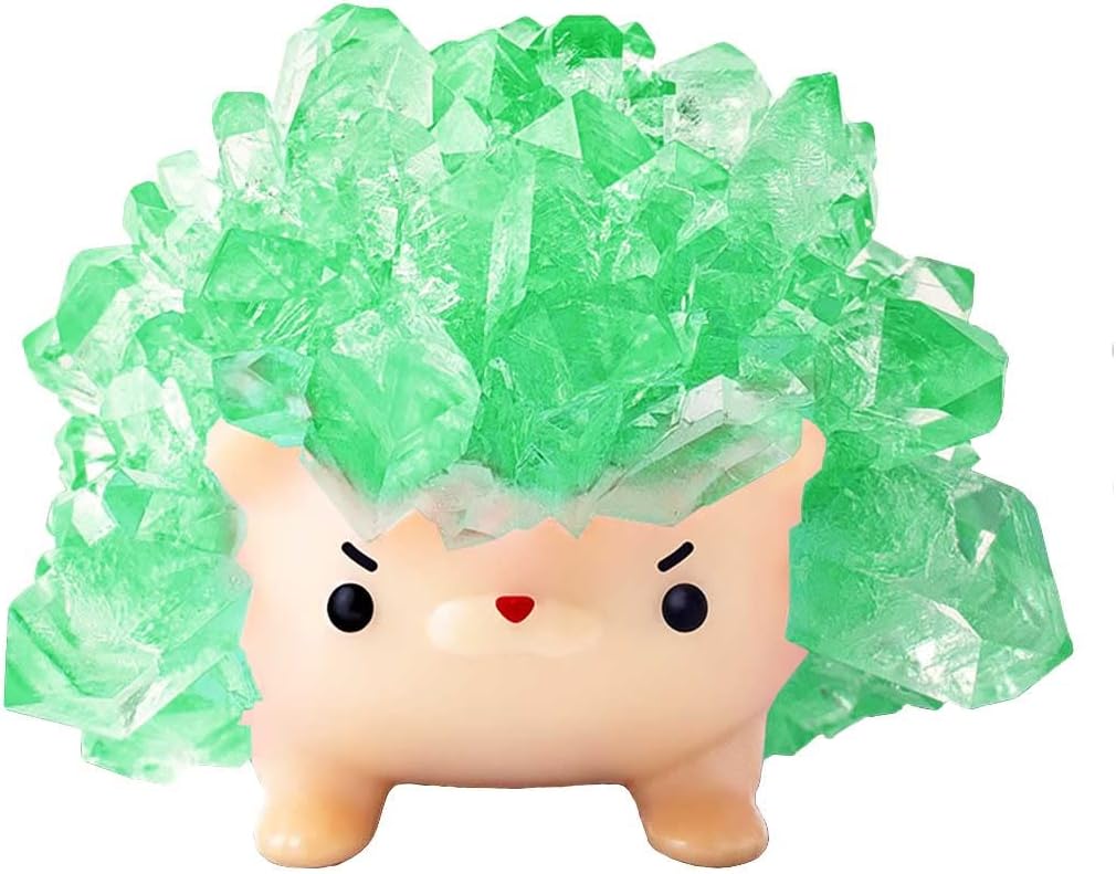 Crystal Growing Toys for Kids - Vibrant Colorful Crystal Hedgehog to Grow,Science Experiments Learning and Education for Kids STEM Gifts for Boys & Girls 8 years + (Moss Green)