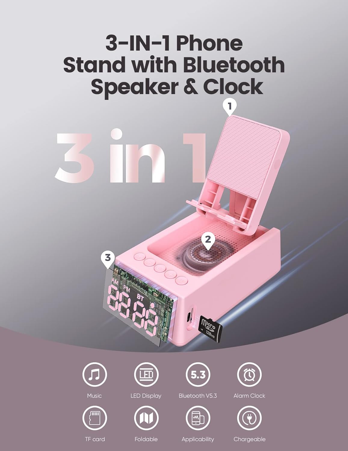 Birthday Gifts for Men Women-Bluetooth Speaker with HD Sound, Stocking Stuffers White Elephant Gifts for Adults, Kitchen Gadgets for Anniversary Idea Gift for Dad Mom Husband Wife