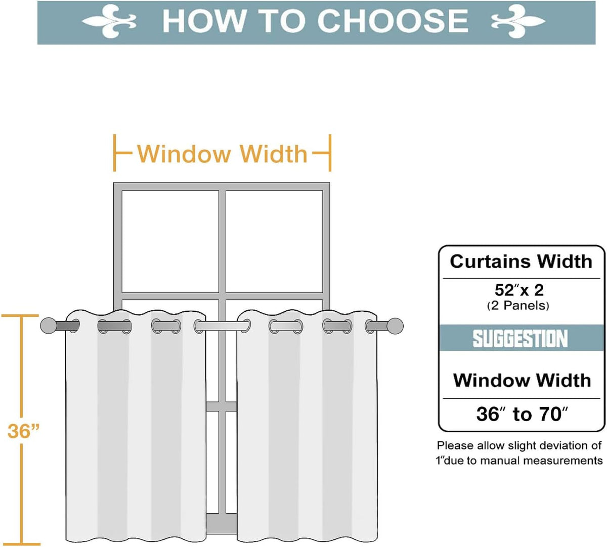 ChrisDowa Small Window Curtains for Kitchen and Bedroom - Grommet Short Thermal Insulated Room Darkening Curtains (2 Panels, Forest Green, 52 x 36 Inch)