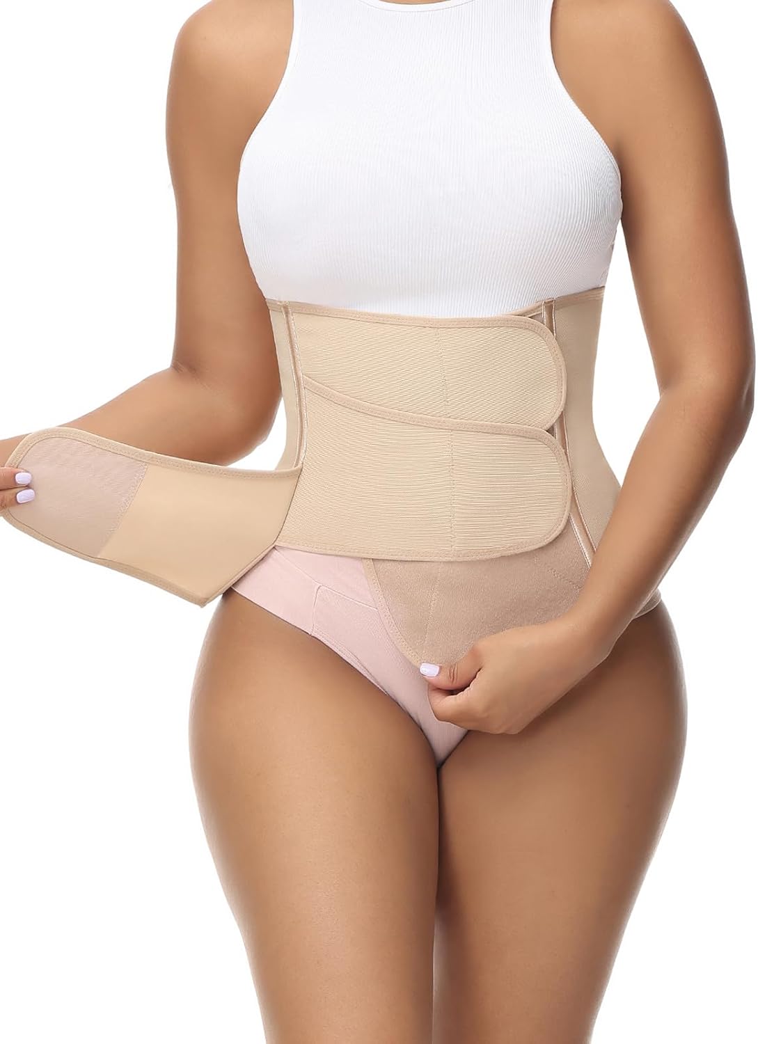 SHAPSHE Waist Trainer for Women Postpartum Recovery Wrap Waist Cincher Corset Shapewear Belly Band