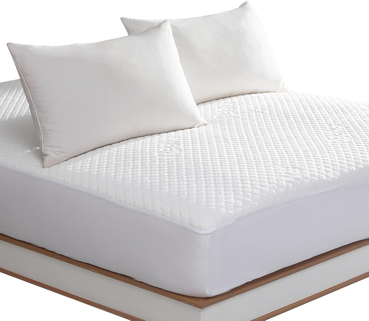 Twin Size Bed Waterproof Mattress Protector Fitted Mattress Pad Cover with Deep Pocket Up to 15''