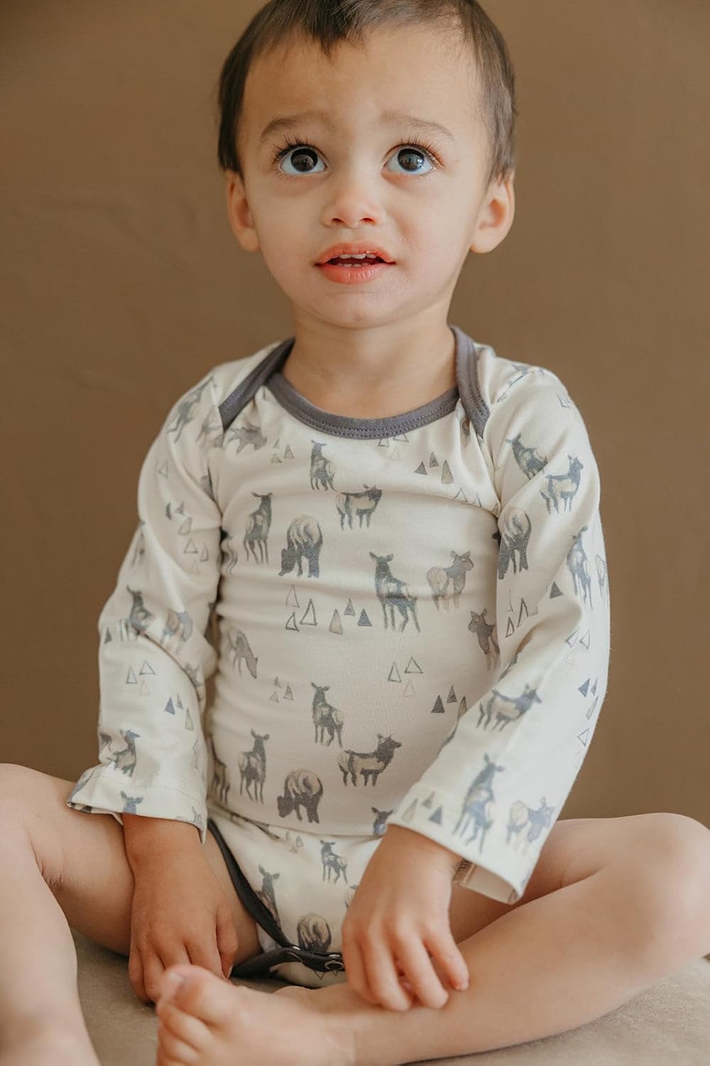 Copper Pearl Long Sleeve Bodysuit Baby: Ultra Soft Baby for Newborns, Boys, and Girls - Stylish, Comfortable, Overlap Shoulders, Premium Knit Fabric - Newborn, Cody